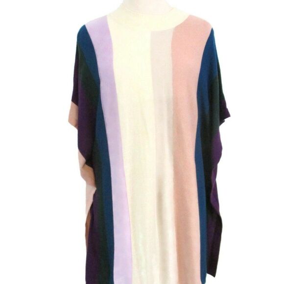 Chico's Stripe Mock Neck Poncho Small Medium NWT - Picture 4 of 7